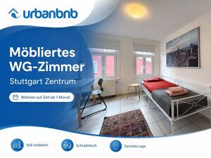 Möbliertes WG-Zimmer auf Zeit in Stuttgart-Zentrum