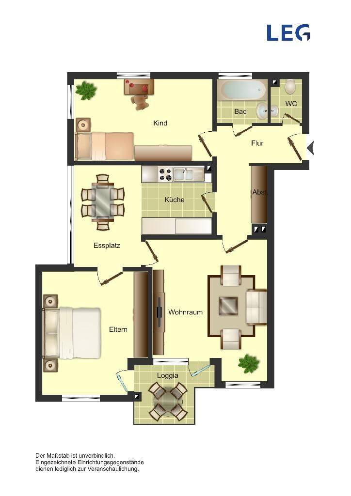 3-Zimmer-Wohnung in grüner Lage – Wuppertal – Vorschaubild 2
