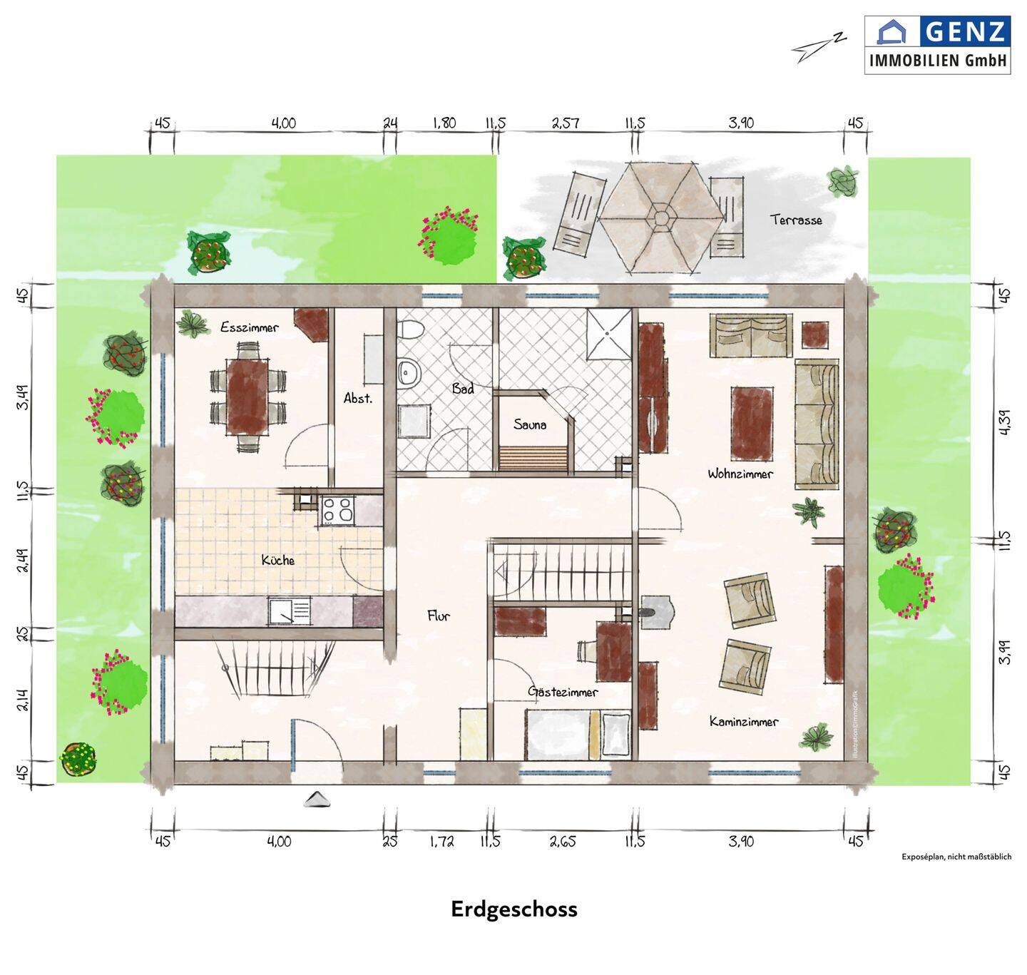 Verkaufsangebot für ein großzügiges EFH, ca. 174,90 m² Wohnfläche, Doppelgarage, eigenes Grundstück von ca. 1.220 m² in 21629 Elstorf-Bachheide – Neu Wulmstorf – Vorschaubild 3