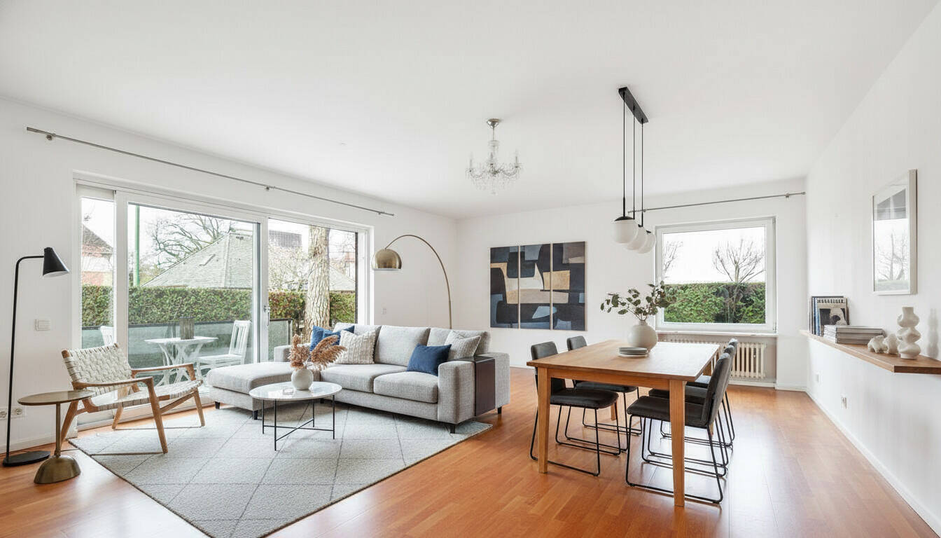 Gartenwohnung mit Souterrain und Terrasse, begehrte Lage am Nymphenburger Kanal