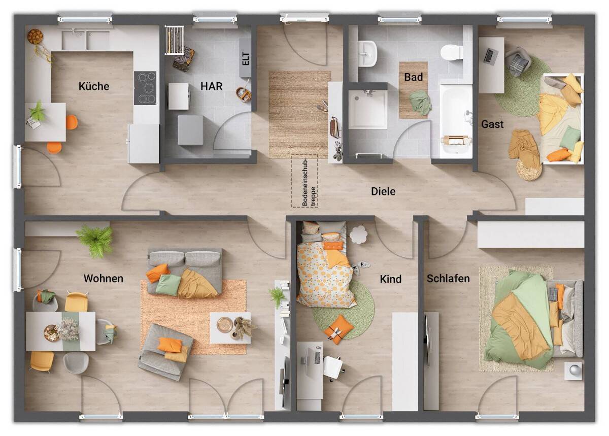 Familienidylle in Schönemoor - Bungalow mit viel Platz und Garten – Ganderkesee – Vorschaubild 6