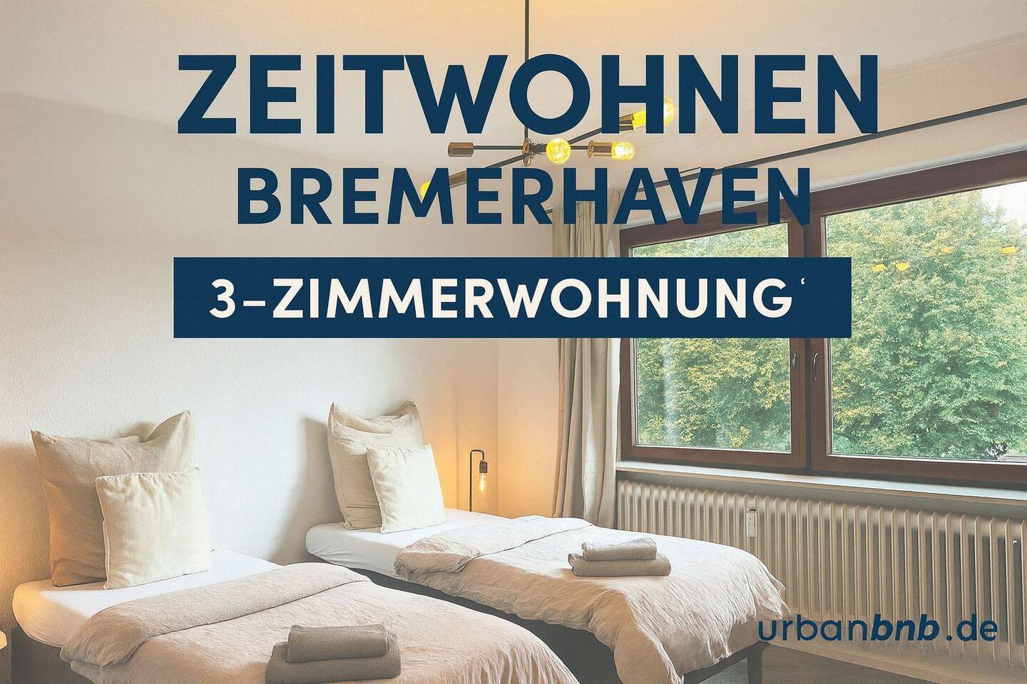 3-Zimmerwohnung mit Wlan, TV, Küche mit Essplatz, Dusche/WC, Waschmaschine – Bremerhaven – Bild 1 von 9
