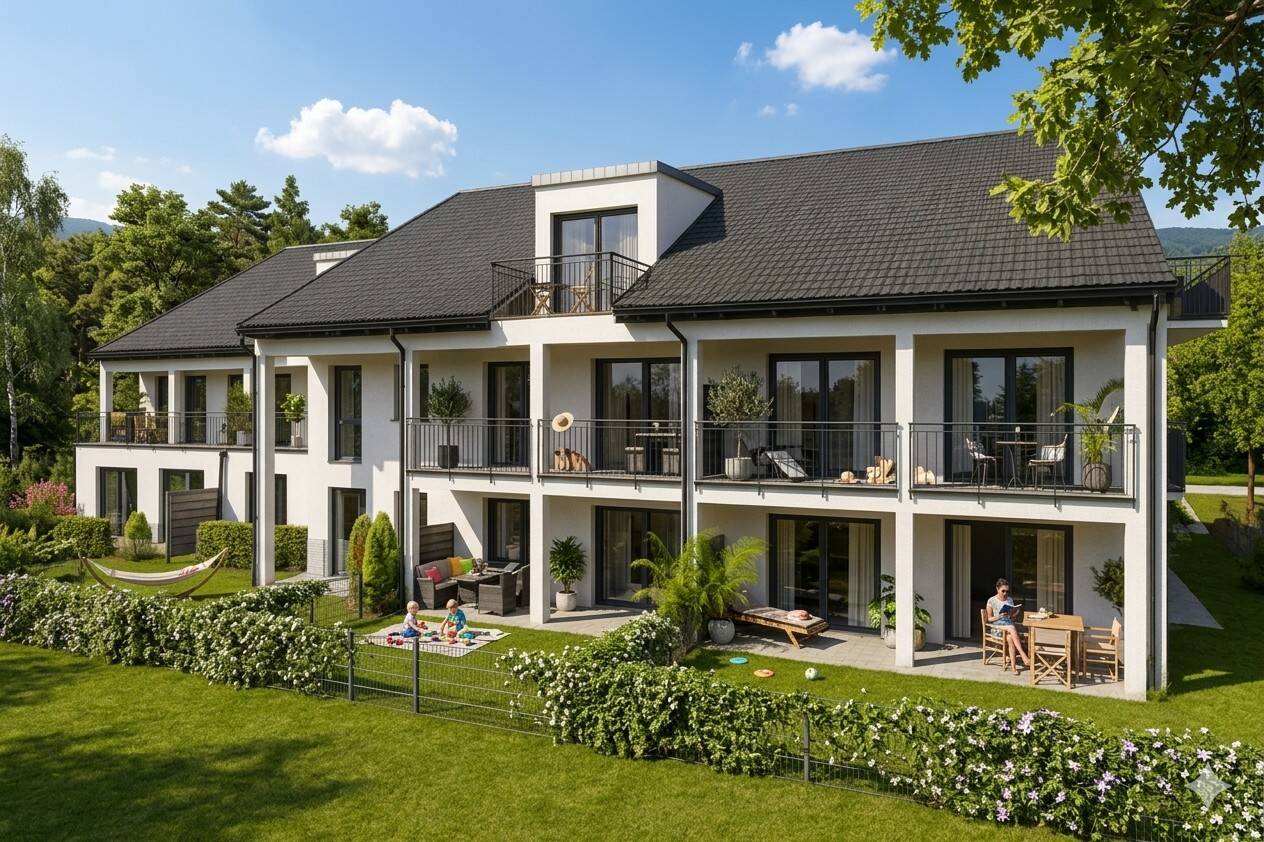 KfW 40 QNG: 150.000 € Förderkredit - 2 Zimmer EG Wohnung mit Nordterrasse – Garching bei München – Vorschaubild 3