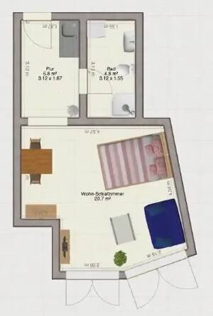 Möbliertes Apartment in Top Lage nähe Hbf/ Innenstadt – 54290 Trier – Vorschaubild 5