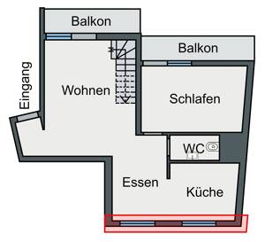 KA-Durlach | 3,5-Zimmer-Maisonette-Wohnung mit zwei Balkonen und TG-Stellplatz - vermietet – 76227 Karlsruhe – Vorschaubild 3