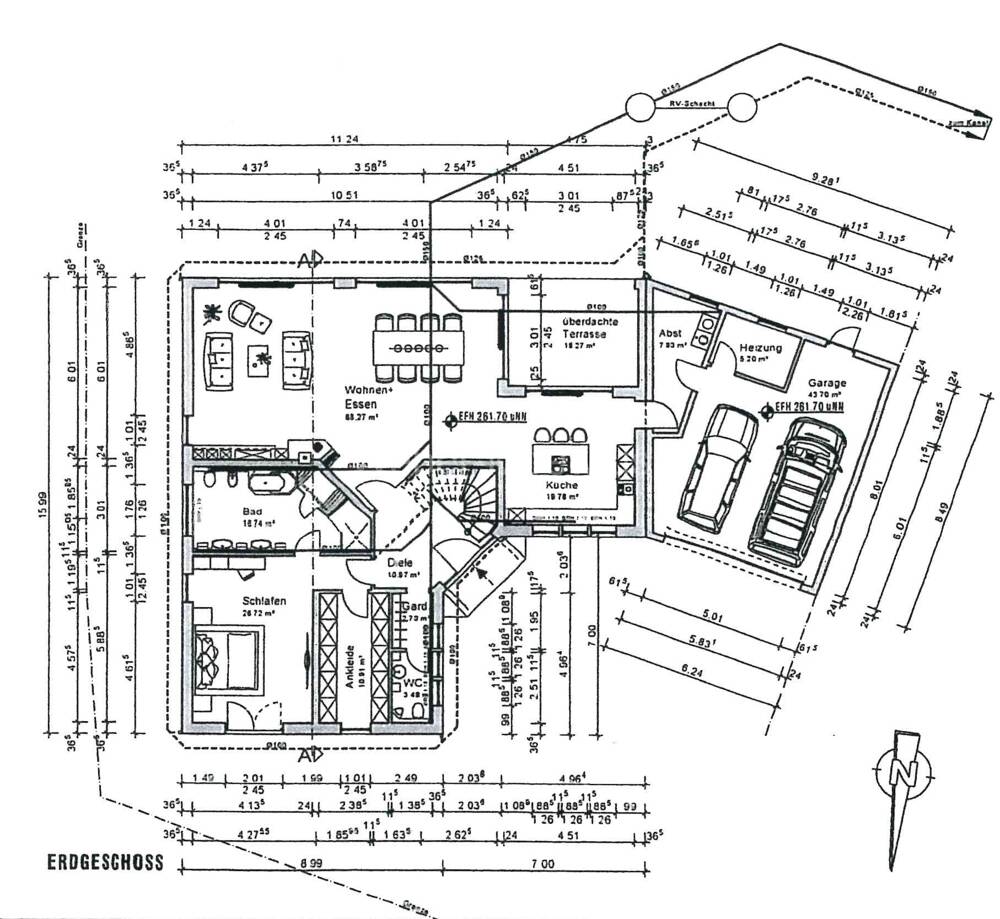 Exklusives Wohn-/Gewerbeanwesen BJ 2018: Wohnhaus, Bürogebäude, Halle, Hofareal / Mietkauf möglich – Neunkirchen-Seelscheid – Vorschaubild 2