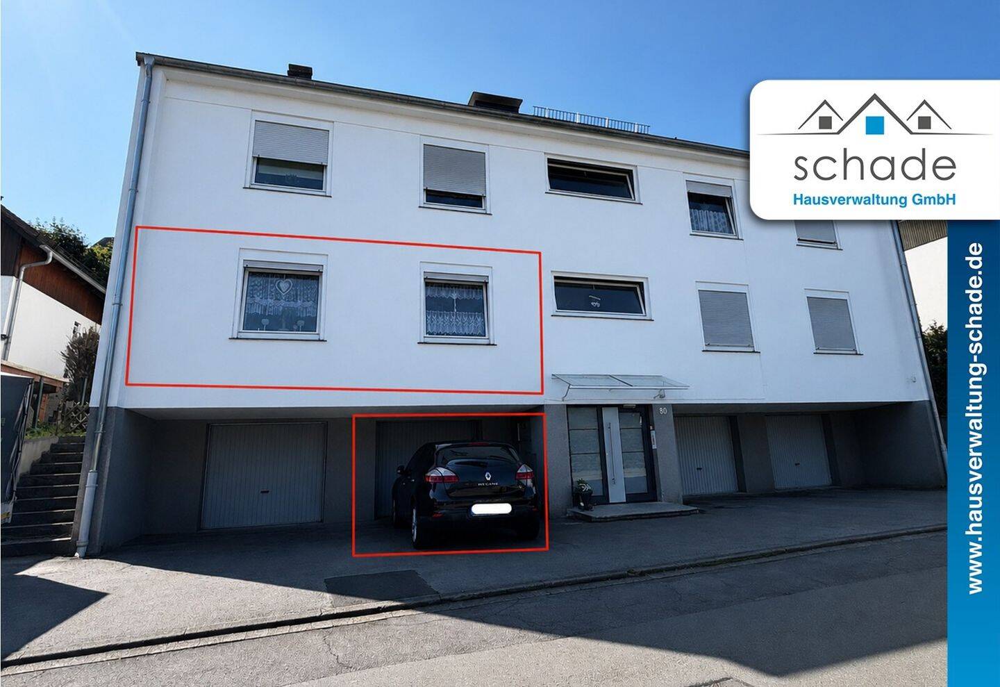 SCHADE HAUSVERWALTUNG - Schöne 3-Zimmer Wohnung mit Terrasse und Garage in der Hochparterre!