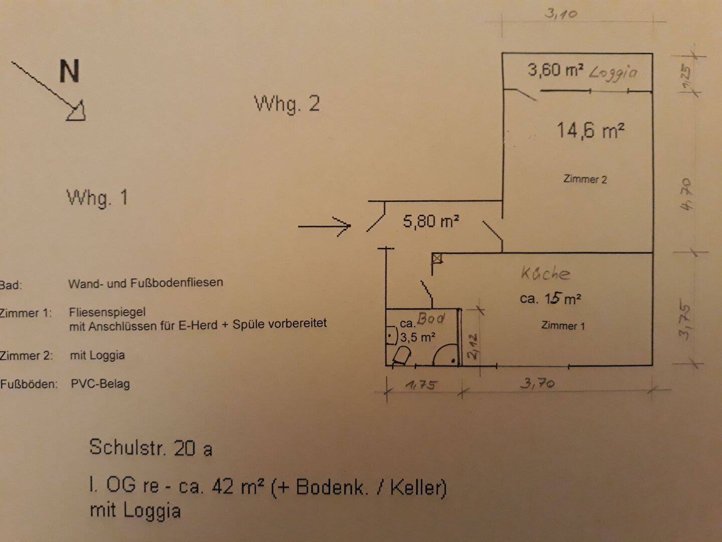 Charmante kleine Wohnung mit Loggia
