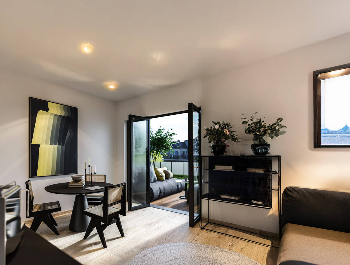 Modern. Möbliert. Mitten in Augsburg - 2-Zimmer-Apartment mit Terrasse & Hülsta-Interior – Augsburg – Vorschaubild 6