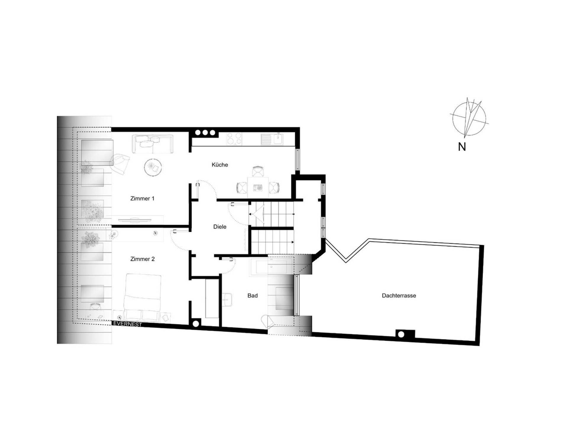 Dachgeschosswohnung in 63065 Offenbach am Main mit 63,21 m² kaufen