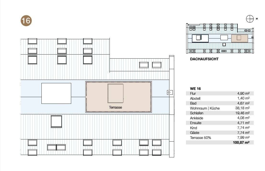 4-Raum Wohnung mit 15 m² großer Dachterrasse- – Leipzig – Vorschaubild 5
