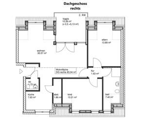 Neue helle Dachgeschoßwohnung mit moderner Heiztechnik im Energiesparhaus Bonn-Endenich – 53121 Bonn – Vorschaubild 4