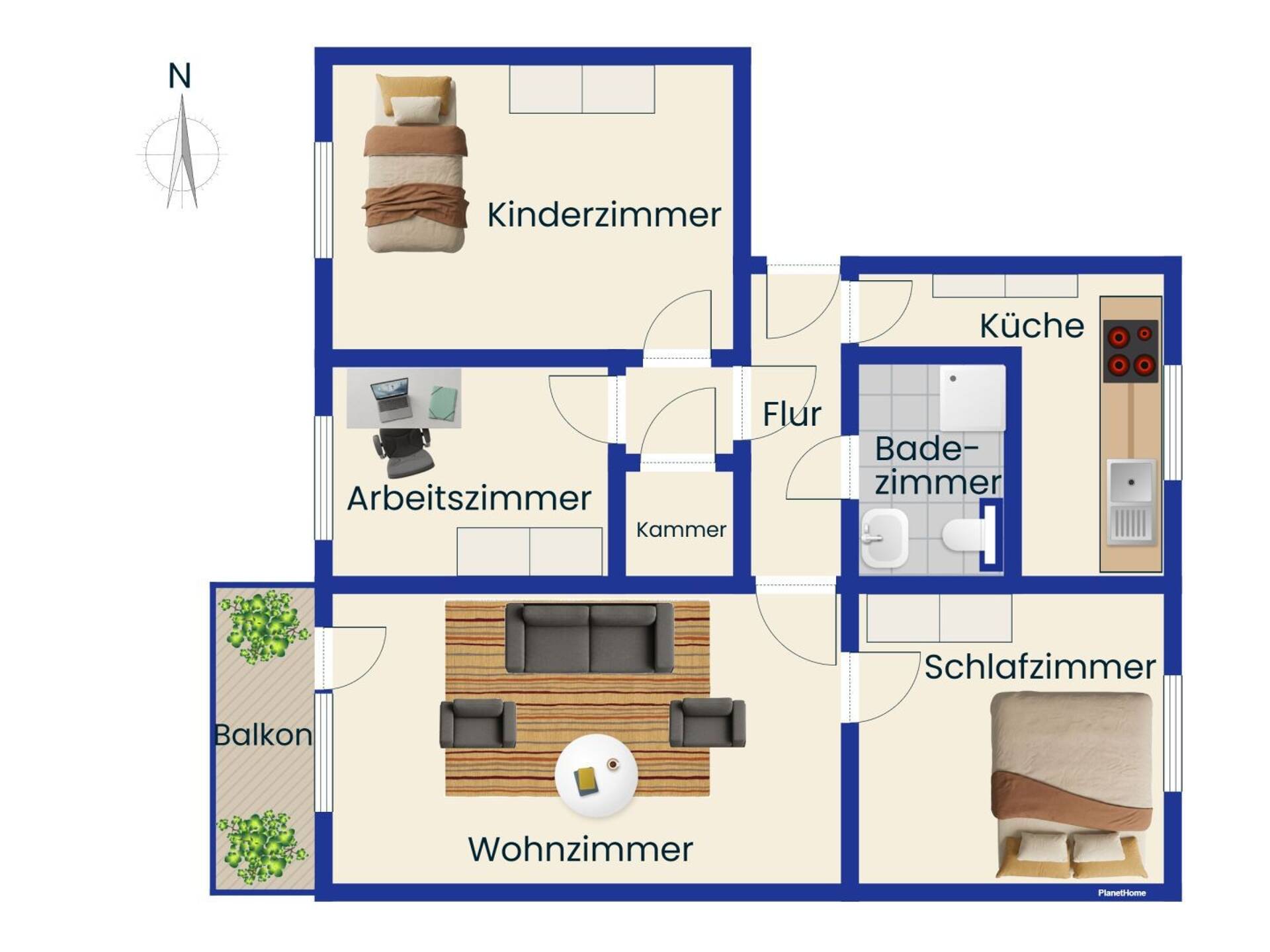 Etagenwohnung in 14478 Potsdam mit 76,36 m² kaufen