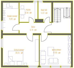 Schöne 3 Zimmer-Wohnung in Hagen Wehringhausen ab sofort zu vermieten! – 58089 Hagen – Vorschaubild 4