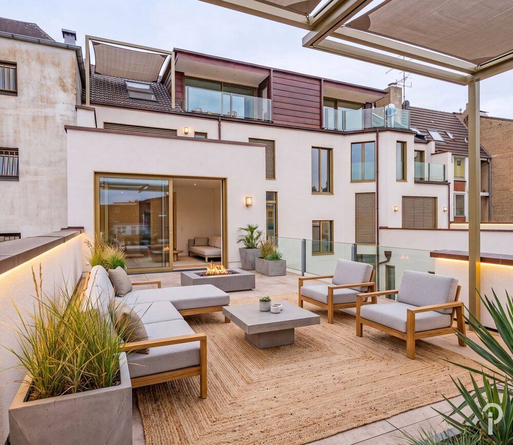 Repräsentative, hochwertige 3 Zimmer-Wohnung mit großer Dachterrasse im Herzen Düsseldorfs.