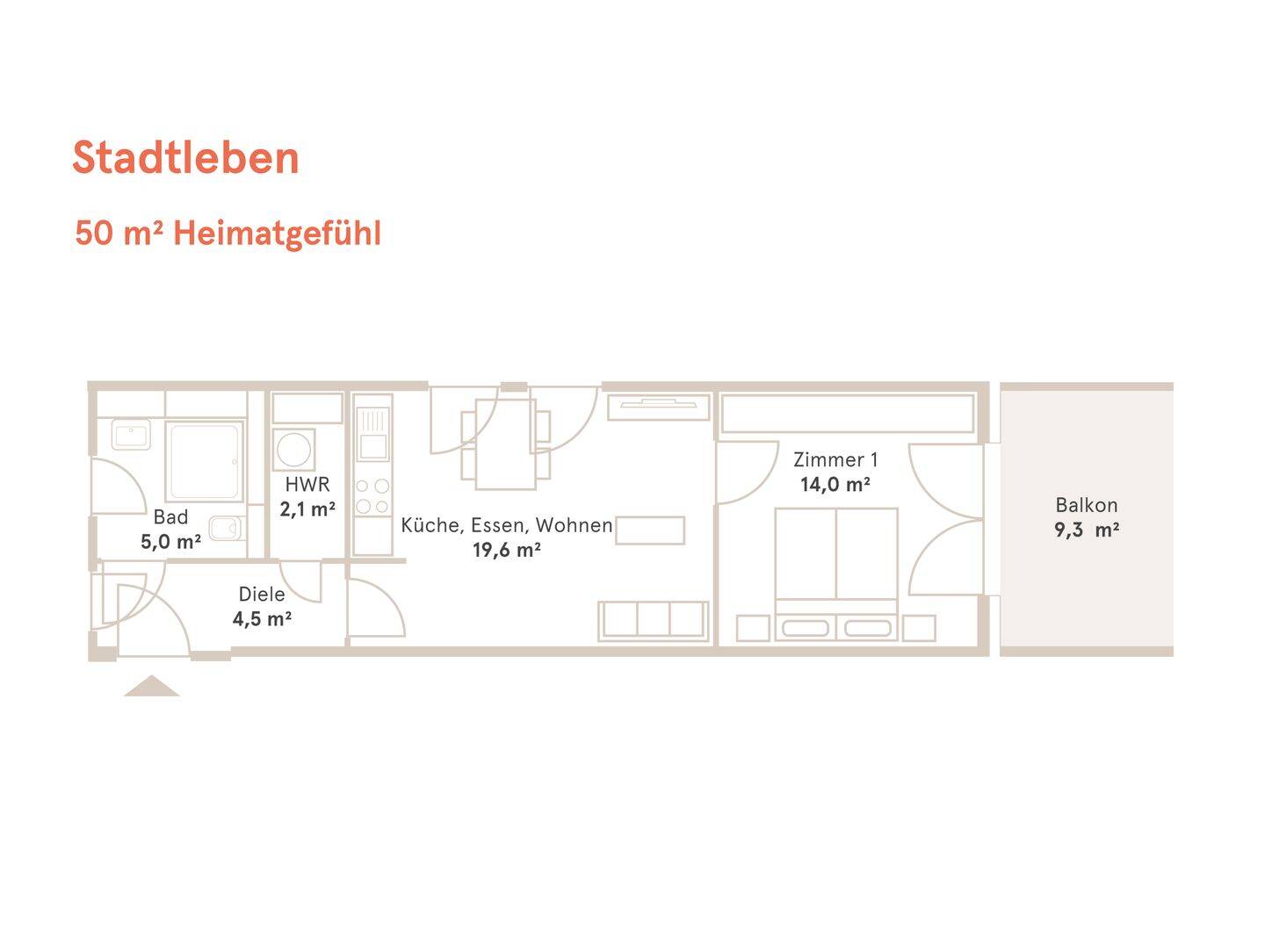 Warteliste möglich - Bezugsfertig ab ca. Mitte 2027 - 50 m² Wohnung "Heimatgefühl" in Gebersdorf – Nürnberg – Vorschaubild 3