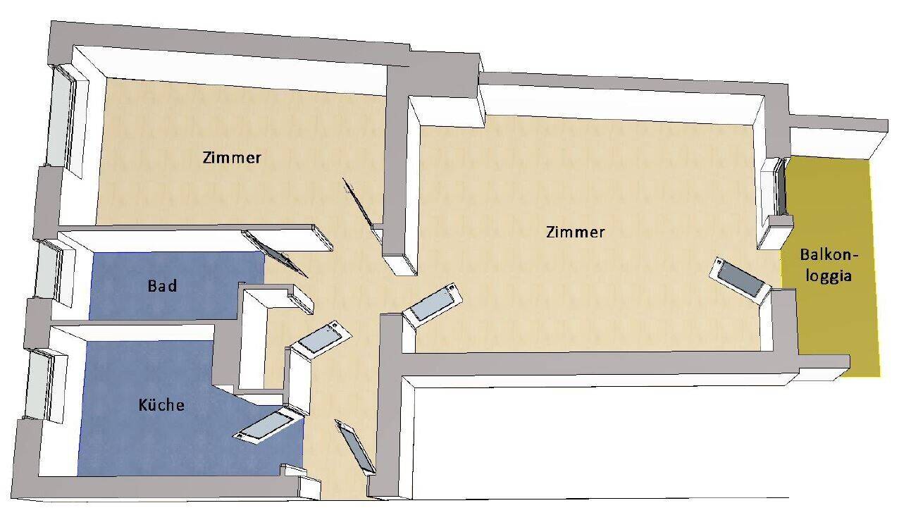 IMMOBERLIN.DE - 2026 komplett sanierte Wohnung mit ruhiger Balkonloggia in exzellenter Südwestlage – Berlin – Vorschaubild 7