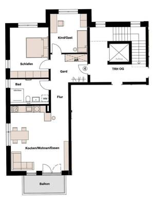 Erstbezug: schöne 3-Zi.-Whg. im 1.OG mit West-Balkon, Effizienz A+, Wärmepumpe, Bad mit Fenster, u.v.m. – 90765 Fürth – Vorschaubild 2