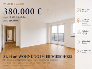 MODERNE 3-ZIMMER-ERDGESCHOSSWOHNUNG MIT EIGENEM GARTEN IN FÜRTH