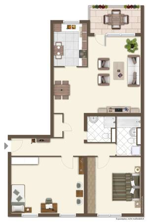 Gut aufgeteilte, 3-4- Zi.-ETW mit S/W Balkon in Citynähe – 40721 Hilden – Vorschaubild 3