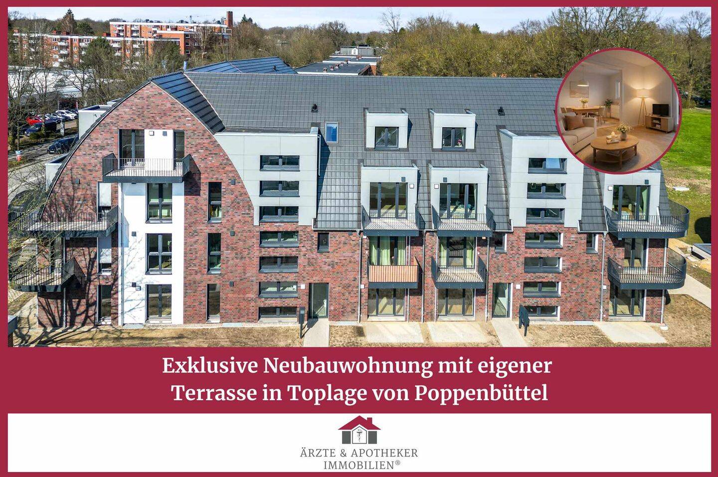 Exklusive Neubauwohnung mit eigener Terrasse in Toplage von Poppenbüttel
