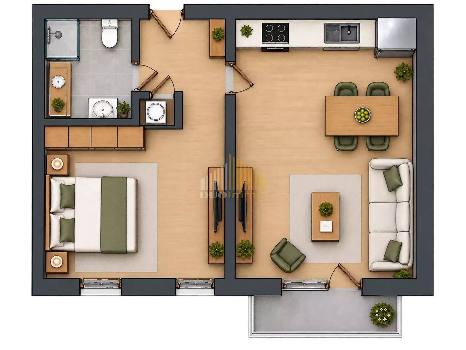 Etagenwohnung in 54634 Bitburg mit 55 m² kaufen