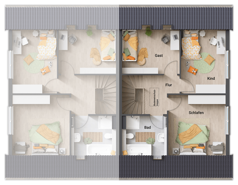 Doppelhaushälfte, massiv gebaut, Preis inkl. Grundstück – Reifenberg – Vorschaubild 6