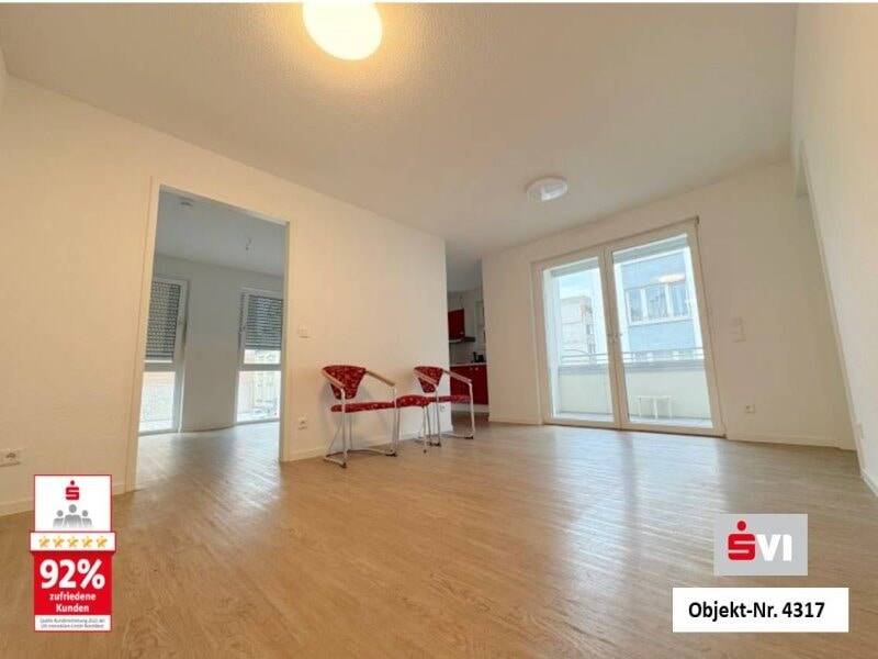 Moderne 2,5-Zimmer-Wohnung in zentraler Lage von Oberhausen-Stadtmitte mit Loggia & Aufzug