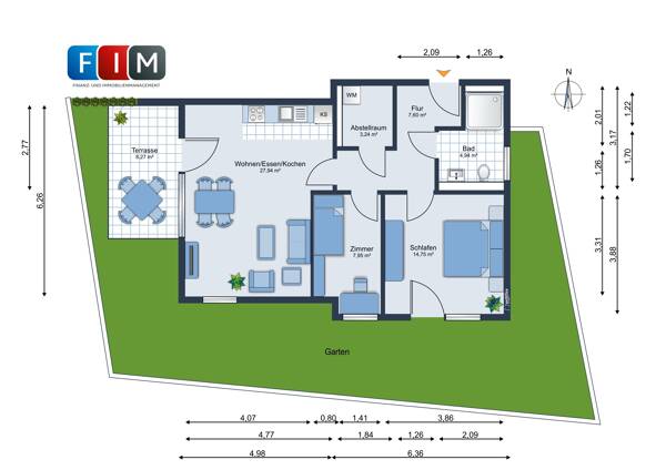 Erdgeschosswohnung in 49324 Melle mit 68,49 m² kaufen