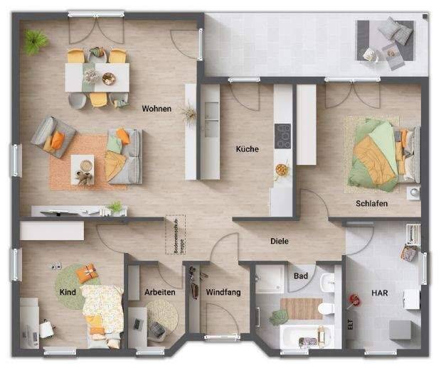 Neubau statt Bestandskompromiss - Ihr Bungalow in Neustadt-Glewe inkl. Grundstück – Neustadt-Glewe – Vorschaubild 5