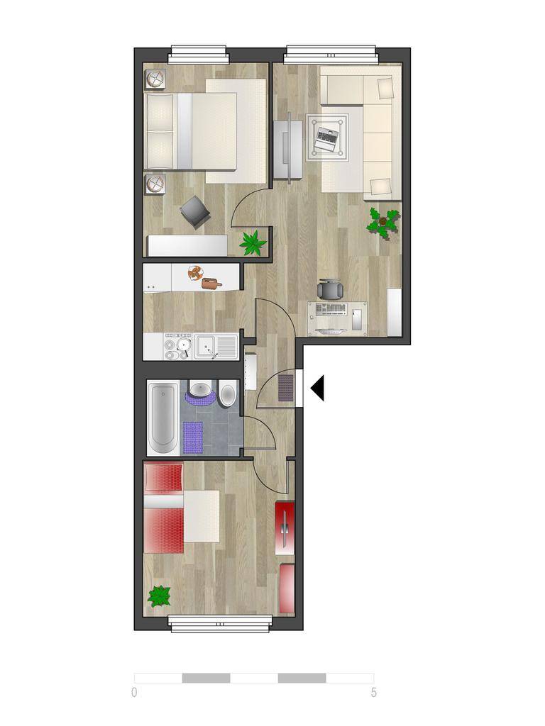3-Raum-Wohnung nahe Chemnitz Center – Chemnitz – Vorschaubild 5