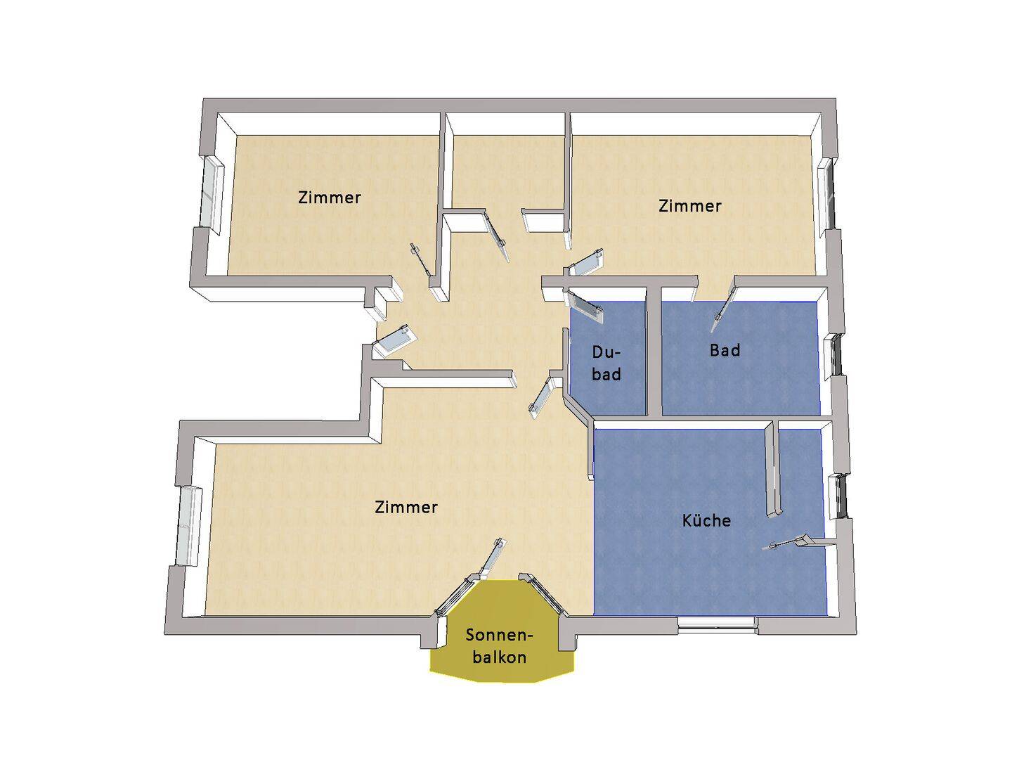IMMOBERLIN.DE - Top-Investment: Großzügige Wohnung mit Balkon in Ruhelage – Berlin – Vorschaubild 4
