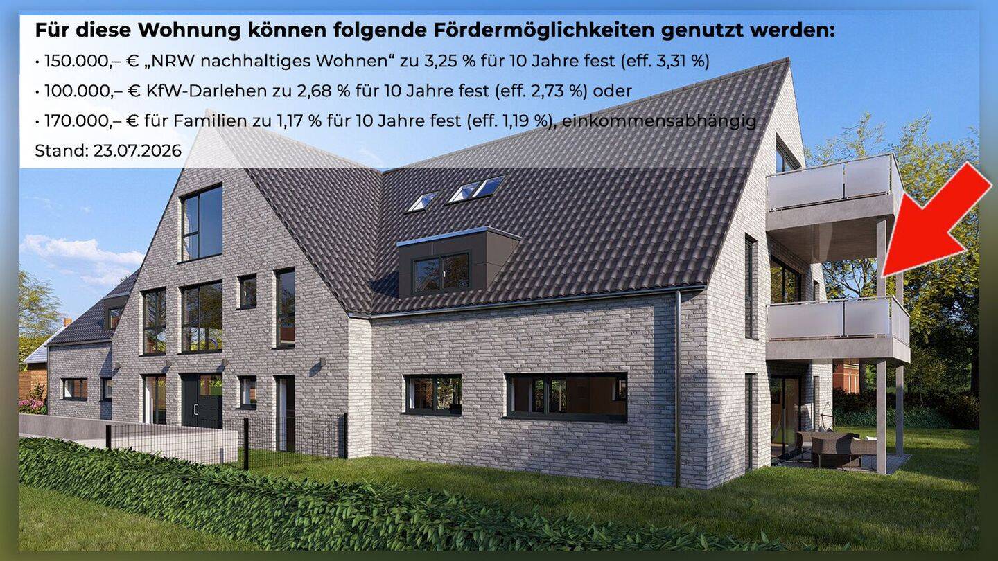 Neubauwohnung im Obergeschoss - modern, hell und durchdacht