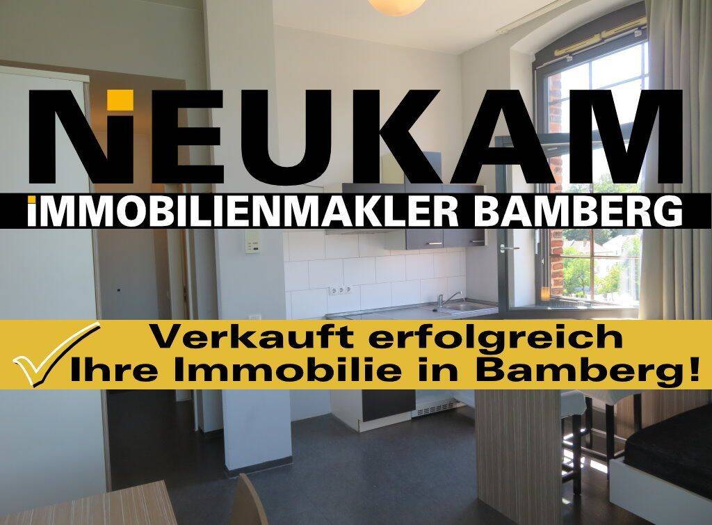 BAMBERG-INSELGEBIET:MÖBLIERTE 1-ZIMMER-WOHNUNG(=SOFORT FREI-OBERSTE ETAGE+AUFZUG)FÜR 125.000,-EURO