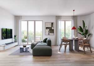 Zeitlose Architektur & moderner Wohnkomfort - stilvoller Neubau-Erstbezug mit Balkon
