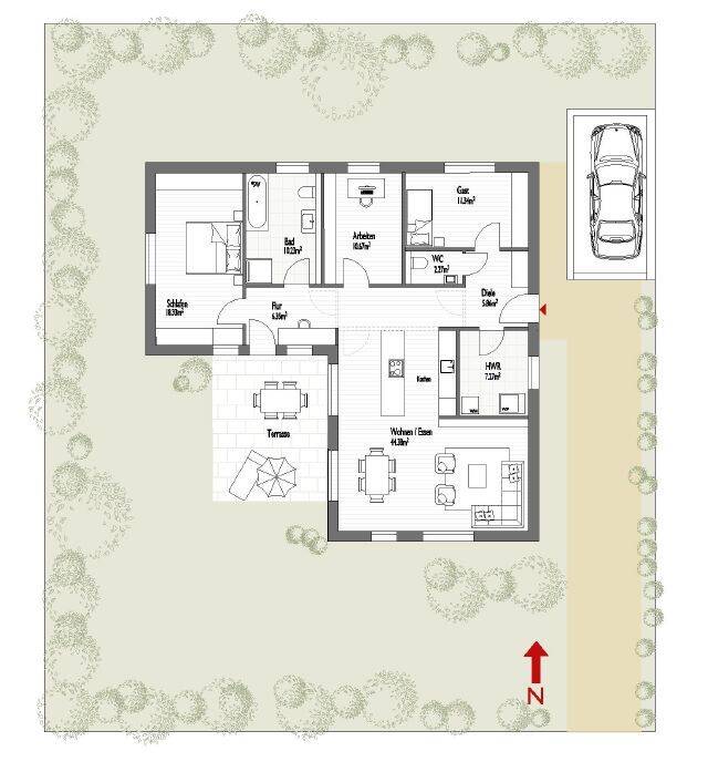 Willkommen im Wacholderweg I Freistehende Bungalowvarianten, 3 - 4 Zimmer, ca. 100 - 120 m² in begehrter Wohnlage – Langwedel – Vorschaubild 6