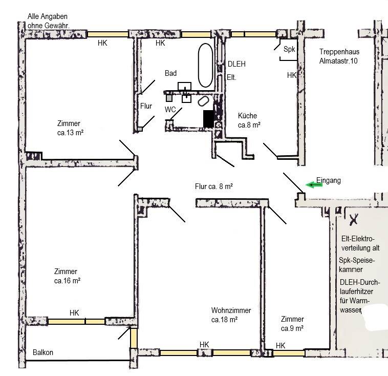 Interessante Anlageoption in Bremen-Walle: vermietete 3,5-Zi-EG-Whg mit Balkon – Bremen – Vorschaubild 3