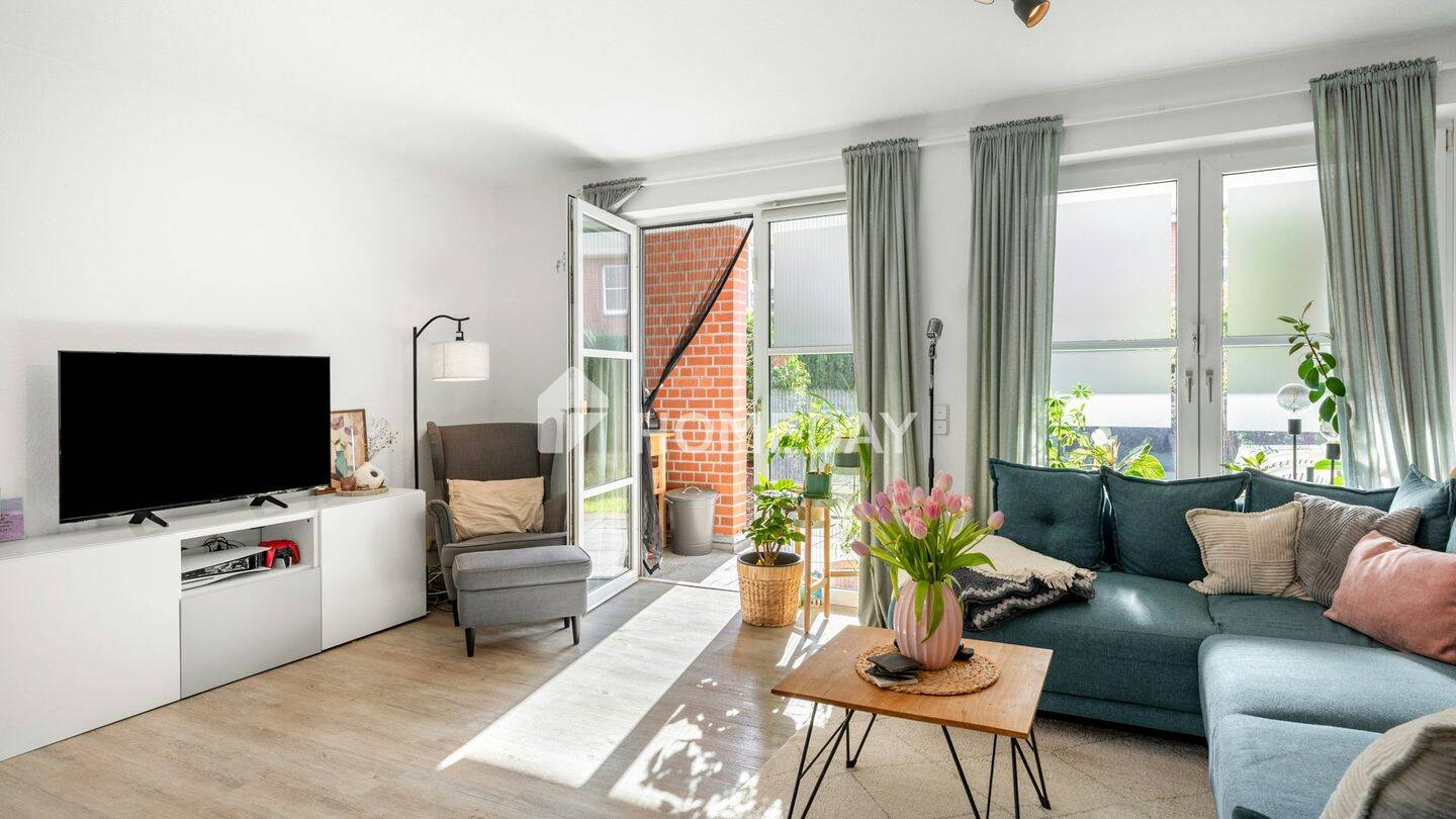 Seltene Lage: 2-Zimmer-Erdgeschosswohnung mit Terrasse, Garten und TG - citynah am Naturschutzgebiet