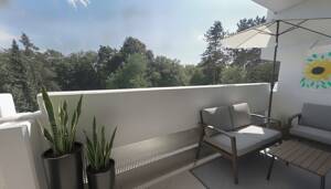 3-Zimmer-Wohnung im Münchner Süden mit attraktivem Grundriss, großem Balkon und Blick ins Grüne – 81379 München – Vorschaubild 2