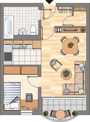 1-Zimmer-Wohnung in Dortmund Körne – 44143 Dortmund – Vorschaubild 3