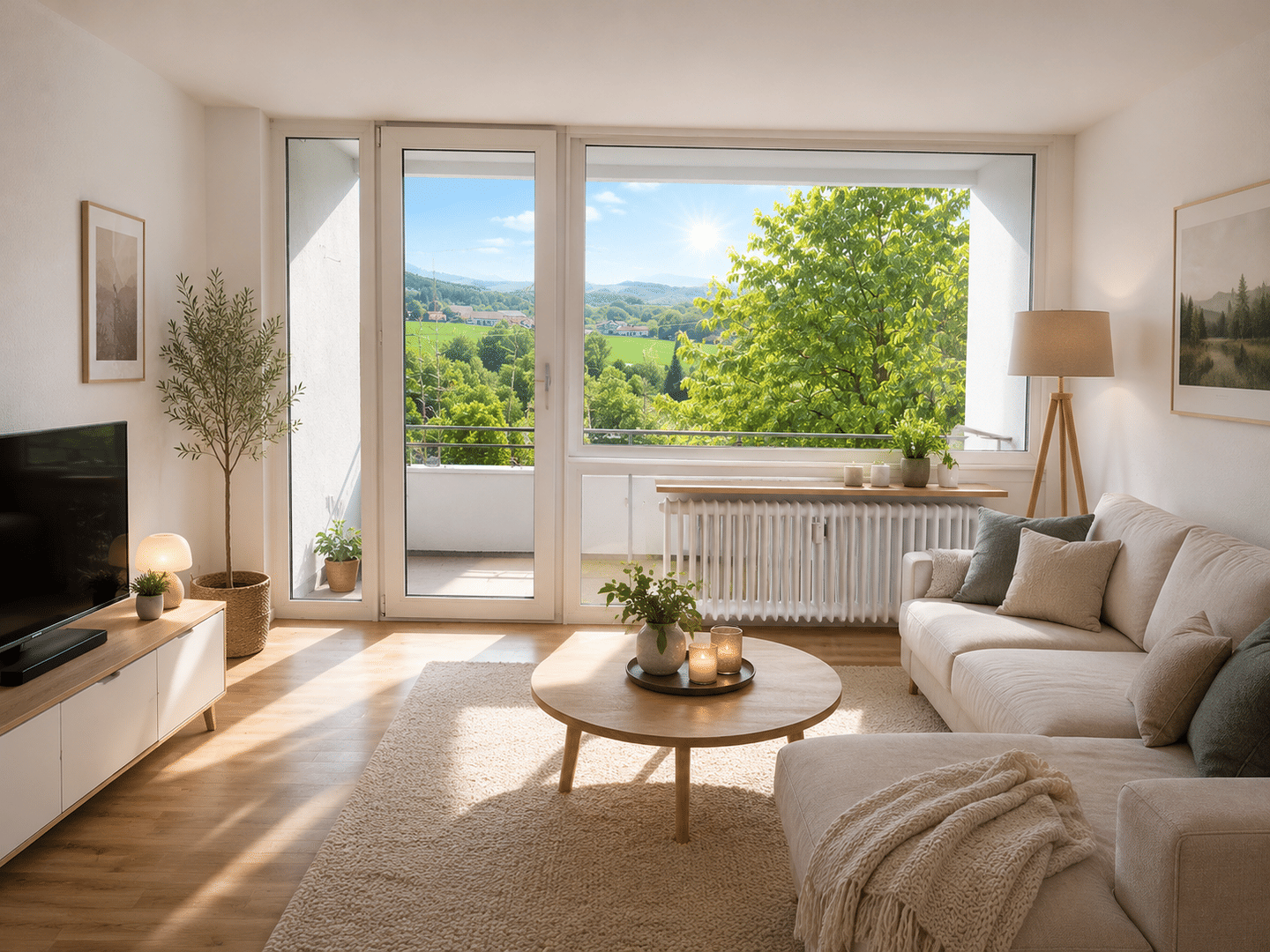 Moderne 3-Zimmer-Wohnung mit Balkon - 81 m² für ein einladendes Wohnambiente! – Hamm (Sieg) – Bild 1 von 4