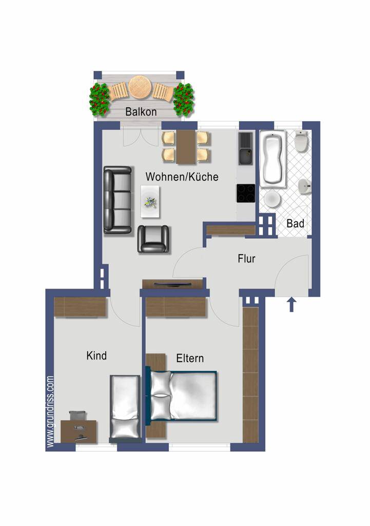 Schöne ETW zur Eigennutzung, 3-Zimmer Wohnung mit Balkon / Provisionsfrei! – Düsseldorf – Vorschaubild 3