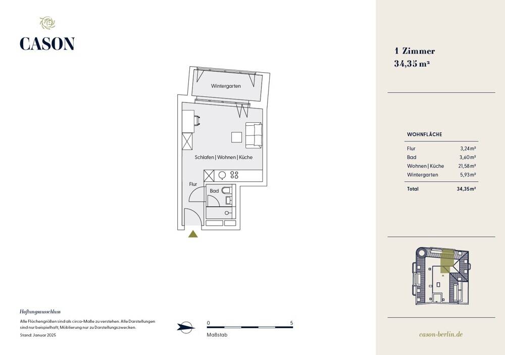5.OG mit Weitblick - clever investieren - Neubaustudio in Schöneberg! – Berlin – Vorschaubild 5