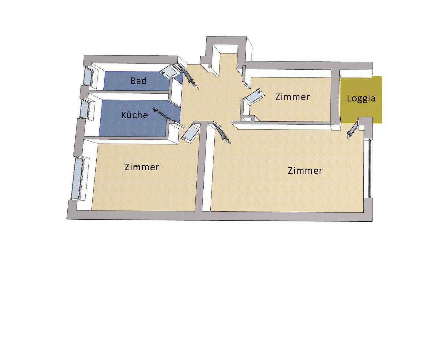IMMOBERLIN.DE - Attraktive Wohnung mit Loggia in sehr guter Wohnlage – Berlin – Vorschaubild 6