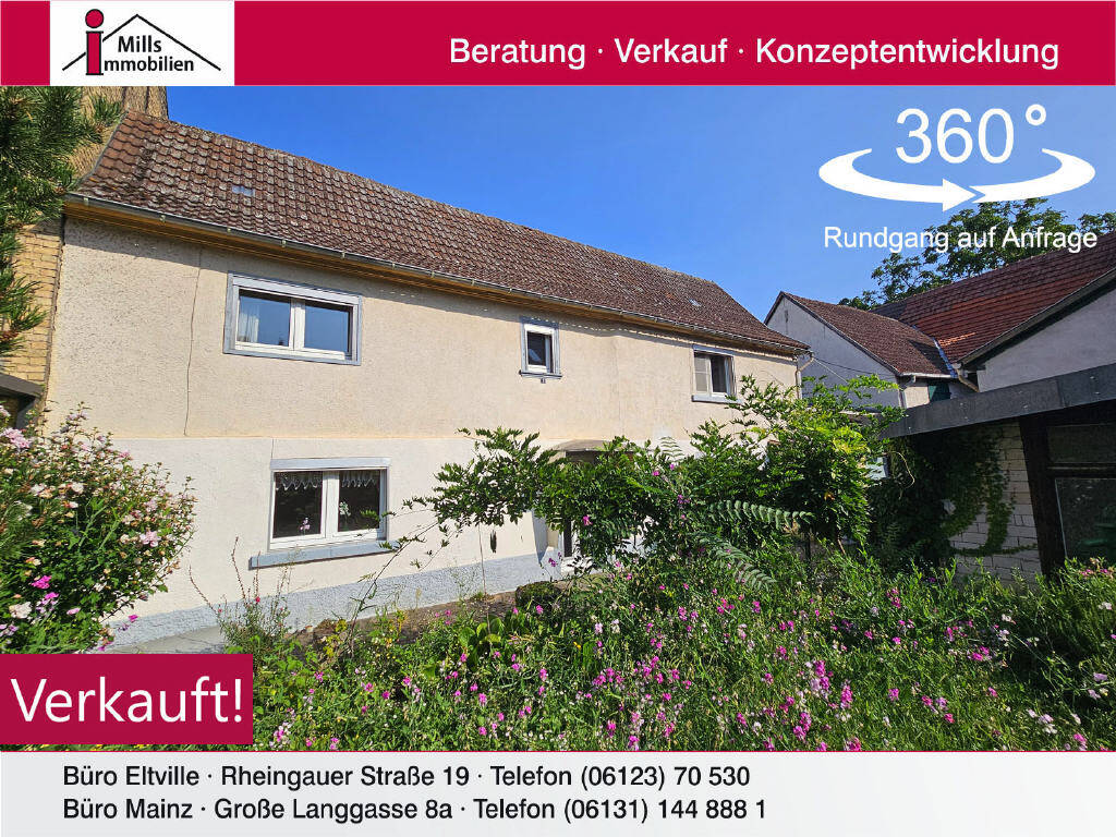 Charmante Hofreite mit Innenhof, Scheune und Garten – Saulheim – Bild 1 von 9