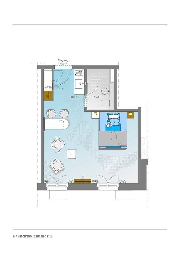 Gemütliches Apartment mit wöchentlichem Reinigungsservice & Fitnessstudio im Haus, perfekte Lage in Bogenhausen – München – Vorschaubild 2
