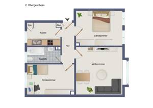 Gepflegte 3-Zimmer-Wohnung in begehrter Wohnlage – 64283 Darmstadt – Vorschaubild 2