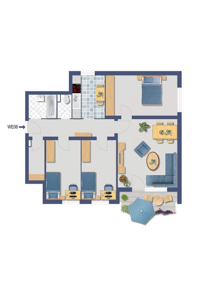 leere 4-Zi. Wohnung in Wiesbaden-Delkenheim – Wiesbaden – Vorschaubild 3