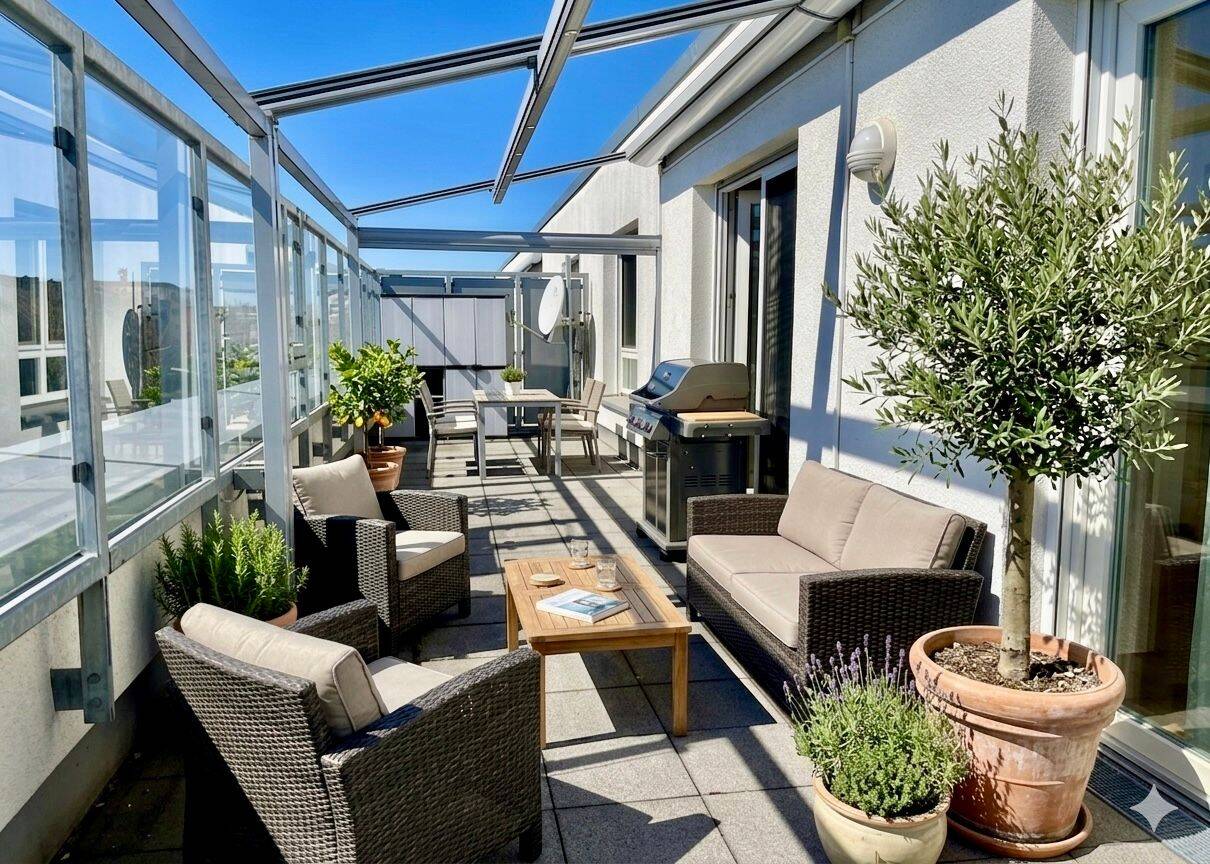 Senioren-Penthouse mit großer Dachterrasse in Südausrichtung, neuwertig – Nürnberg – Bild 1 von 9