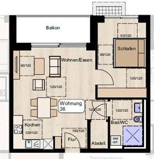 Erstbezug 2-Zimmer-Neubauwohnung mit Balkon, barrierefrei mit Aufzug – 71540 Murrhardt – Vorschaubild 5